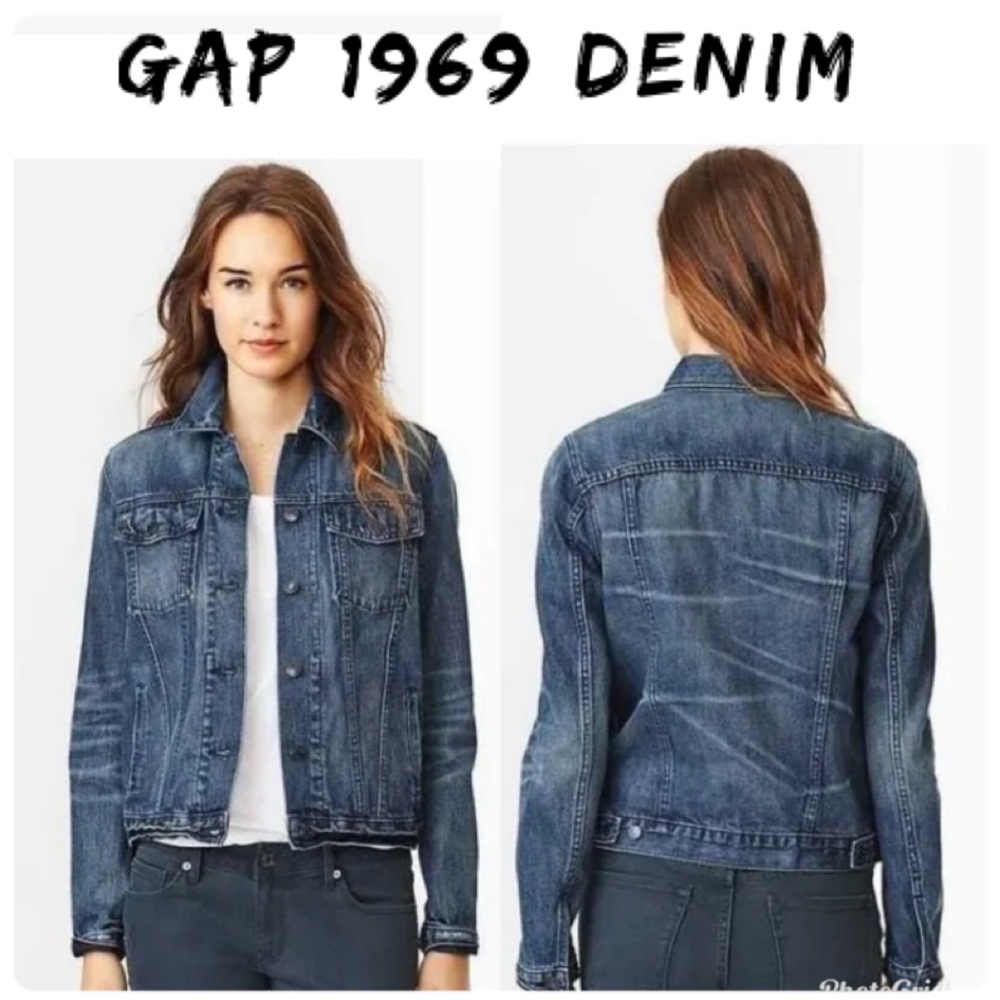 Gap 1969 Blue Cotton Denim Jacket Size Medium Never Worn